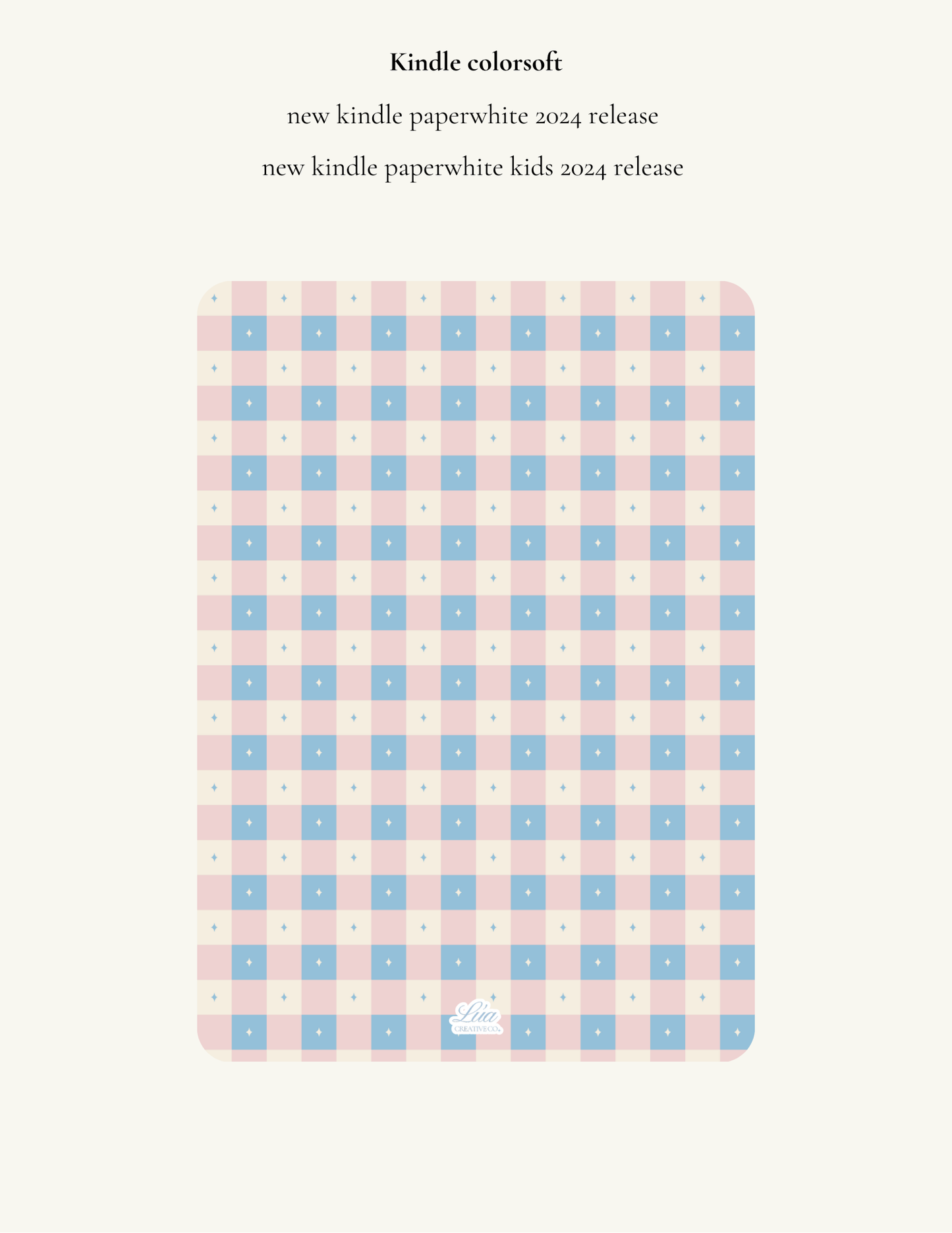 Daydream Gingham ✦ Kindle Insert ✦ Digital Download