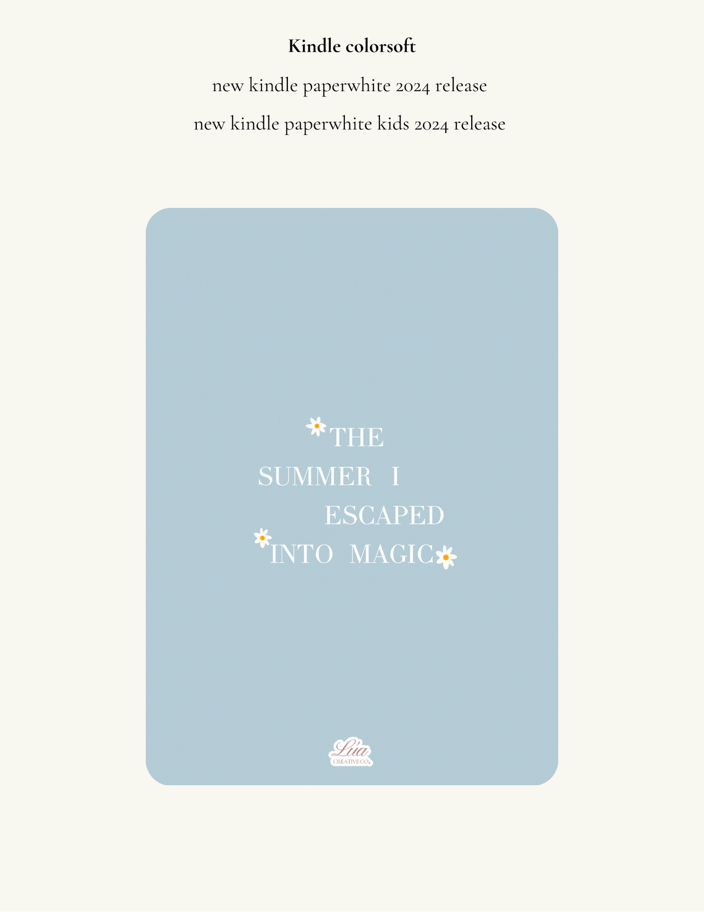 The Summer I Escaped Into Magic ✦ Kindle Insert ✦ Digital Download