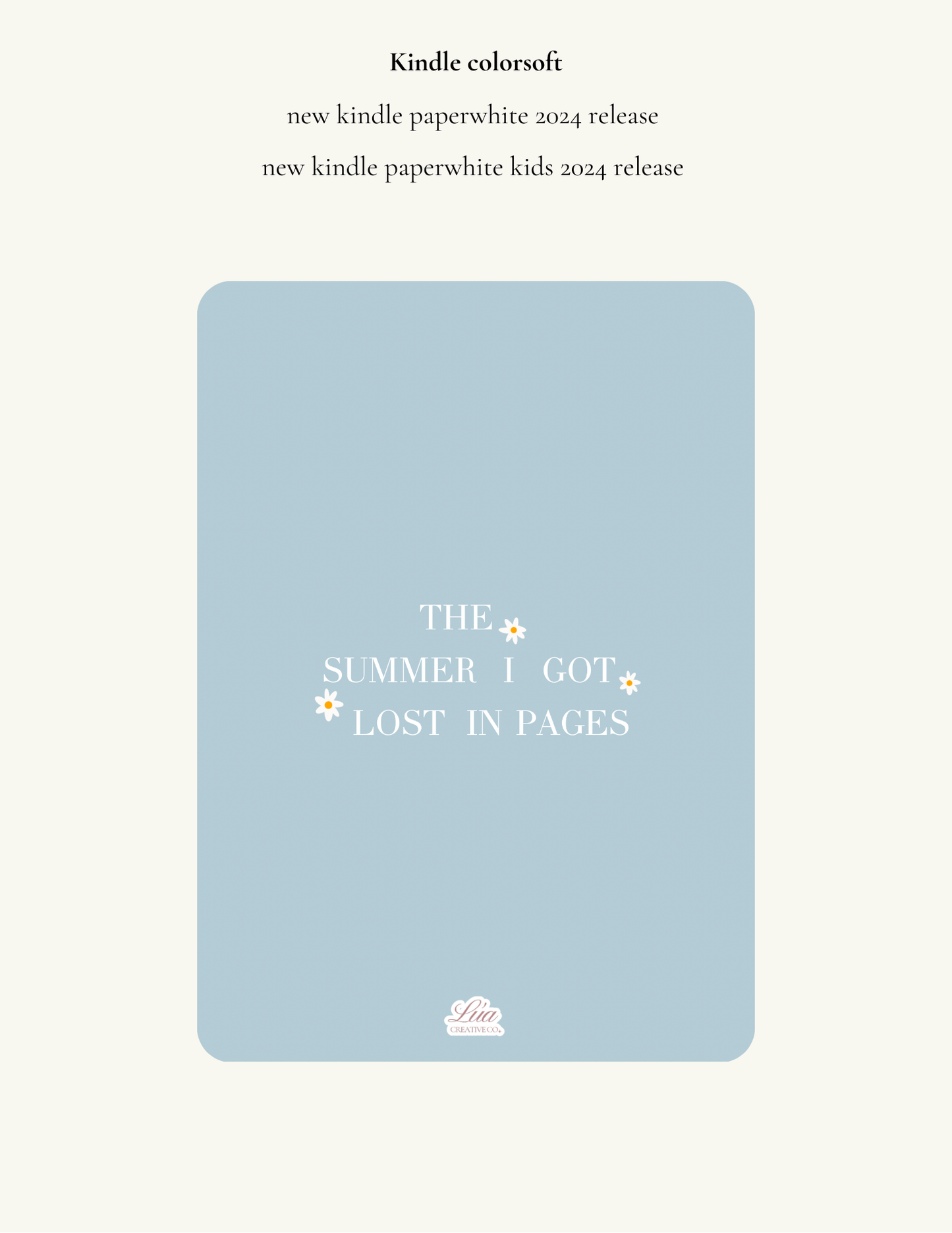The Summer I Got Lost In Pages ✦ Kindle Insert ✦ Digital Download