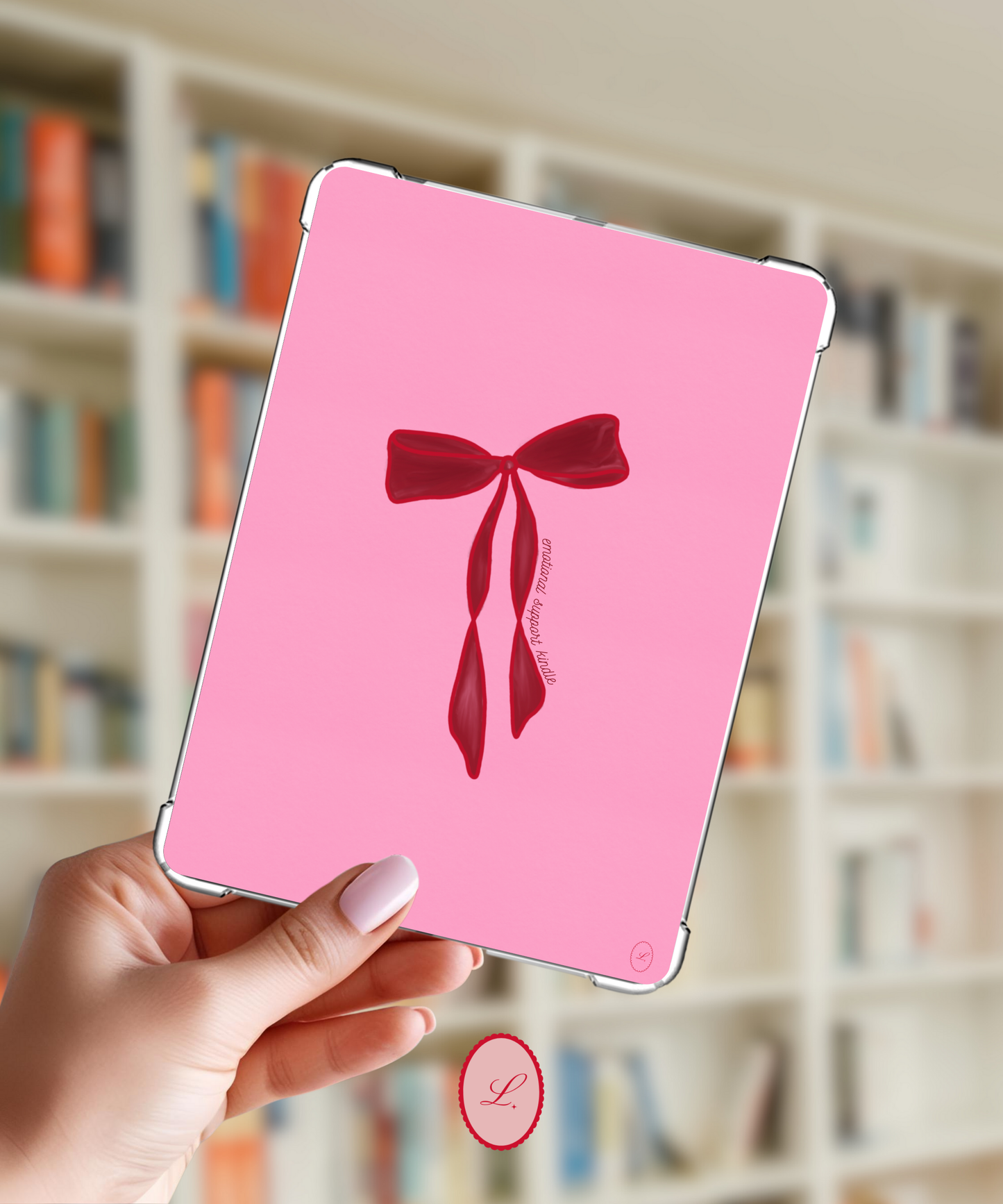 Red Bow Kindle Insert ✦ Digital Download